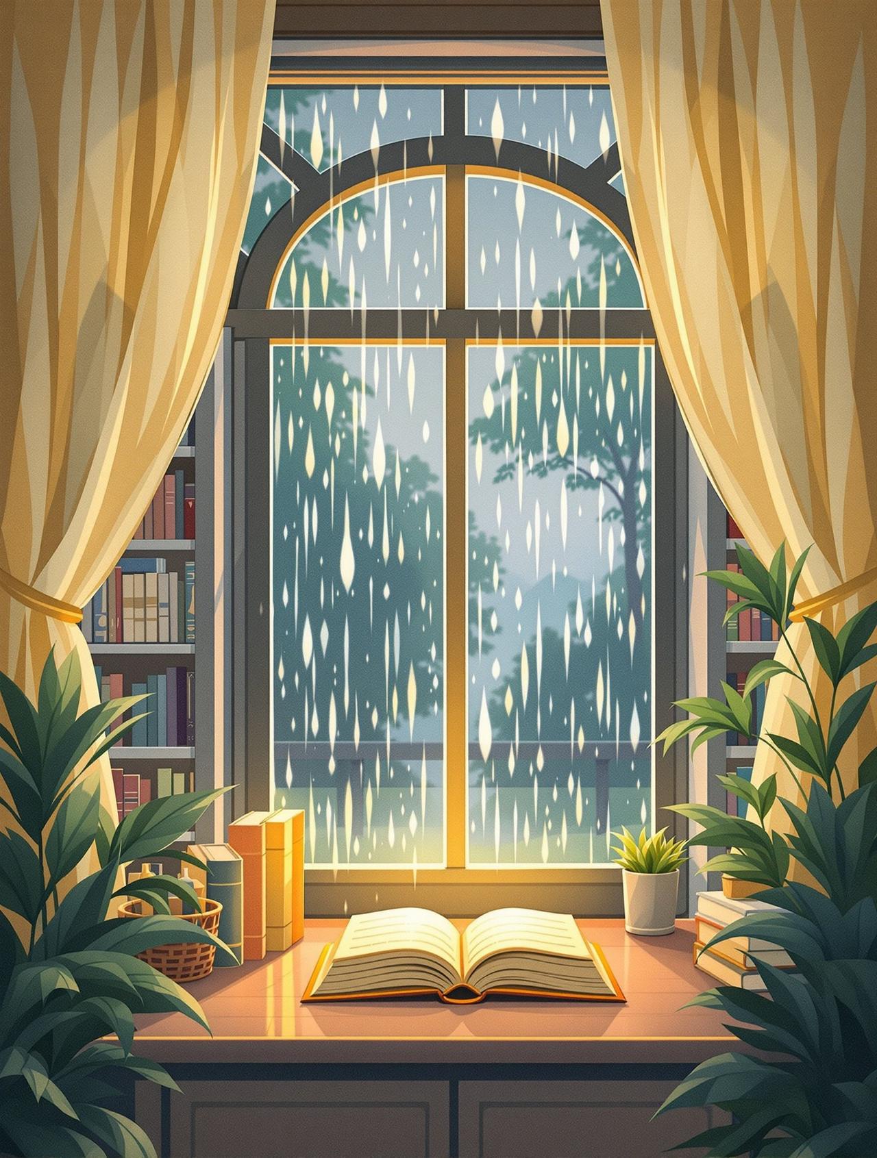雨天的图书馆 - 短剧素材库新番